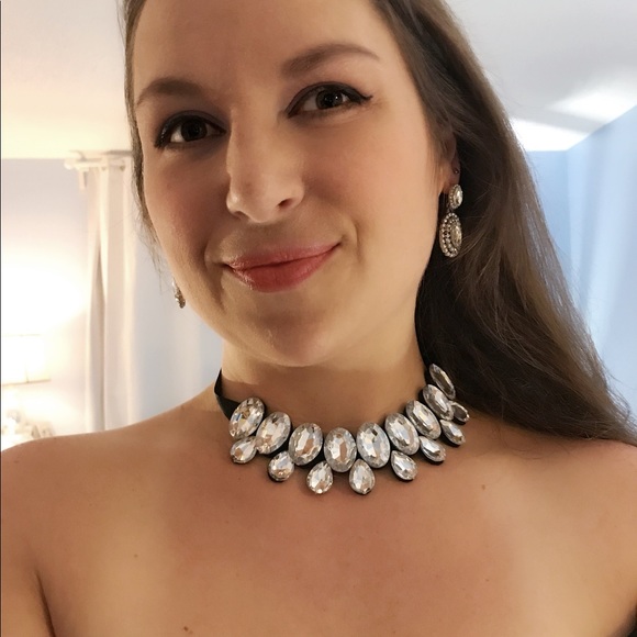 NEW!💙💎BEAUTIFUL CRYSTAL BLACK RIBBON CHOKER💎💙 - Picture 5 of 7